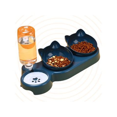 3-in-1 Tilted Pet Bowl