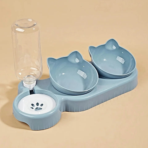 3-in-1 Tilted Pet Bowl